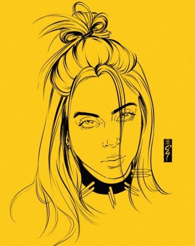Билли Айлиш рисунок
