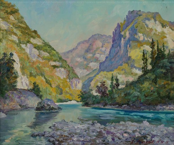 Картина озеро Рица