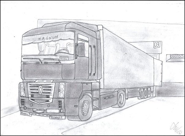 Renault Magnum чертеж