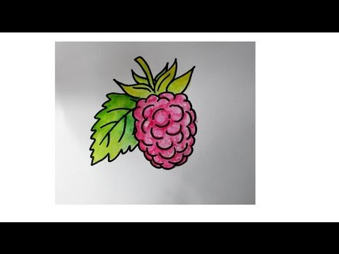 Малина рисунок легкий