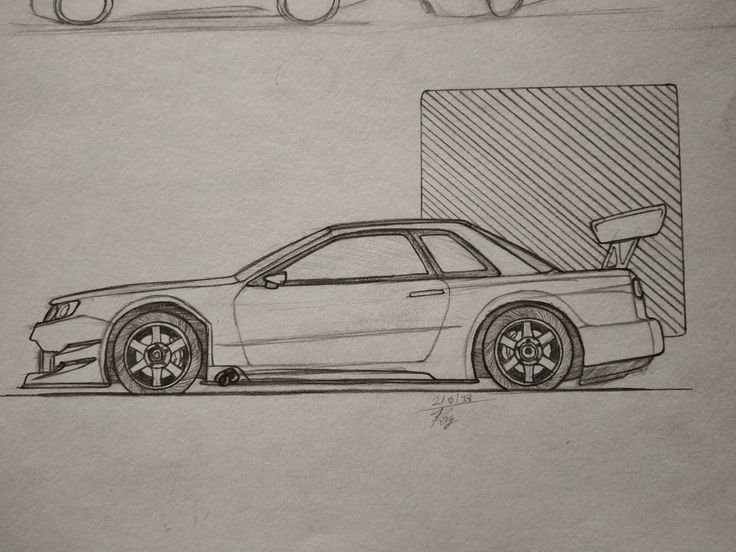 Nissan GTR r34 drawing