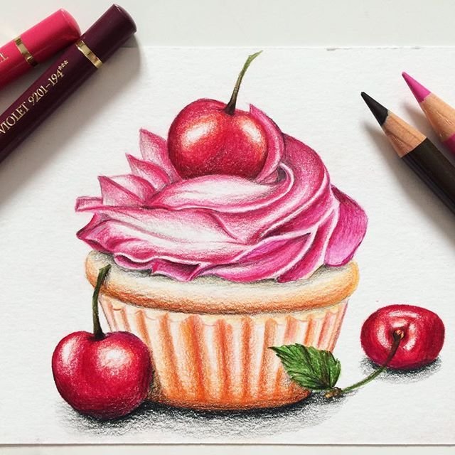 Скетчи цветными карандашами