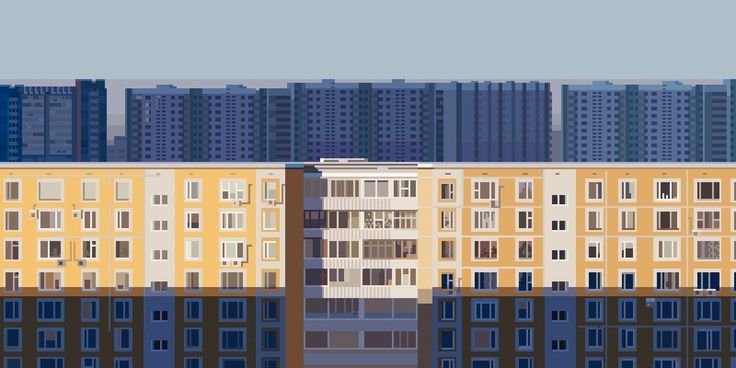 Хрущевка Pixel Art