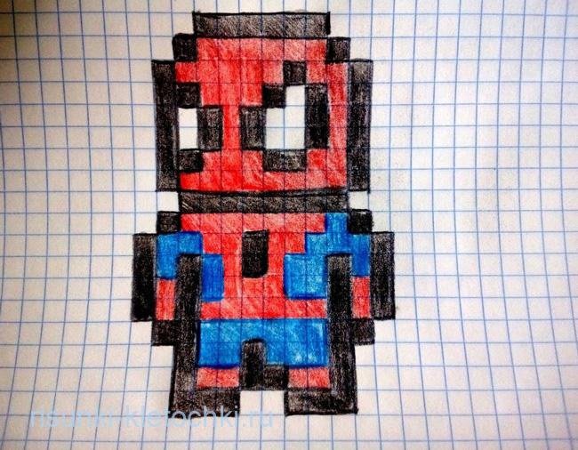 Рисунки по клеточкам для мальчиков