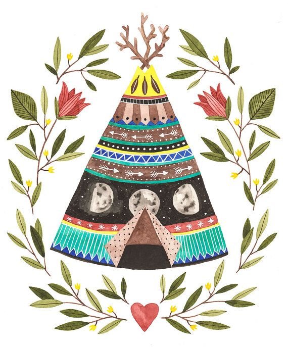 Плакат с этническими узорами