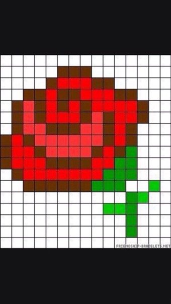 Рисунки по клеточкам цветы