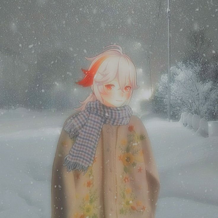 Зимние арты Геншин