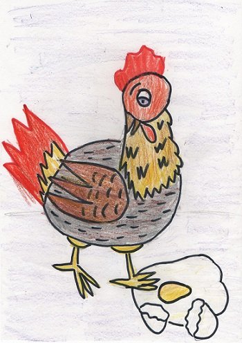 Рисунок про курочку Рябу