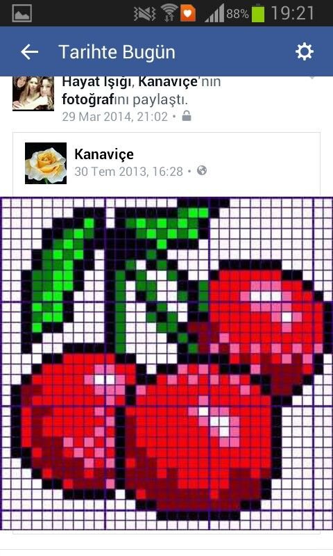 Рисование по клеточкам фрукты