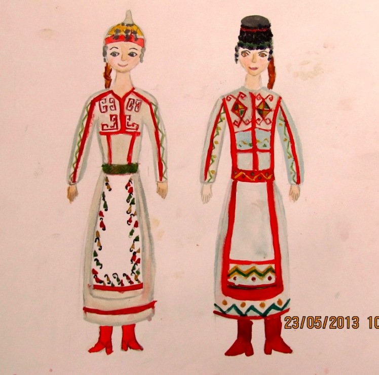 Раскраска народы Республики чуваши марийцы
