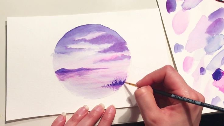 Рисунок акварелью легкий