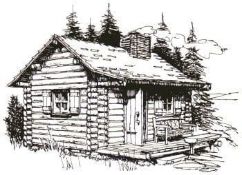 Зарисовки деревянных домов