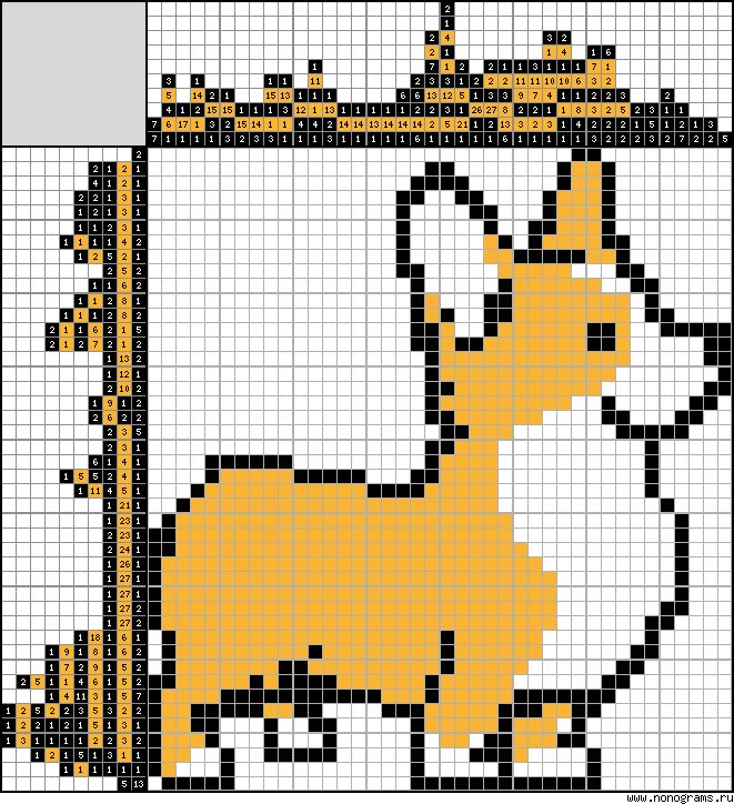 Легкий по клеточкам корги