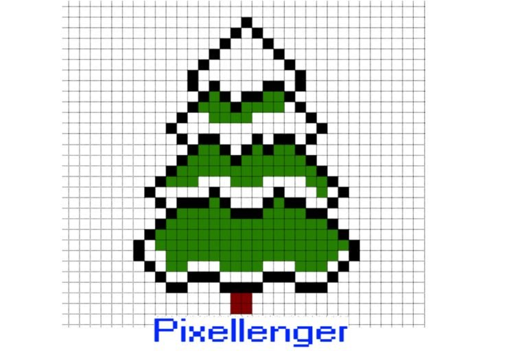 Новогодние рисунки по клеткам