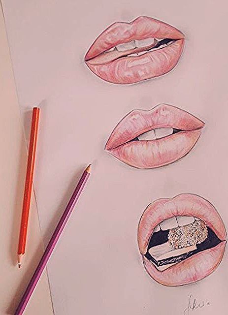 Губы рисунок
