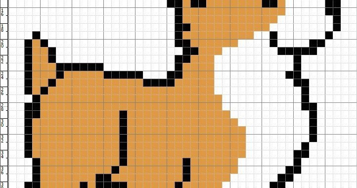 Картинки по клеточкам корги