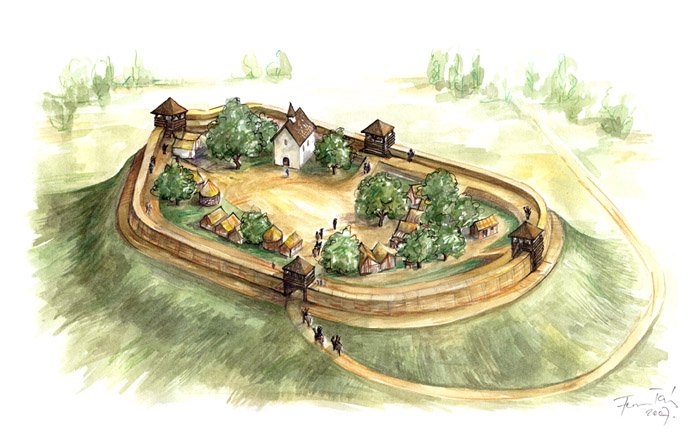 Городище архитектура рисунок