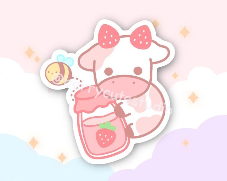 Милая кавайная коровка