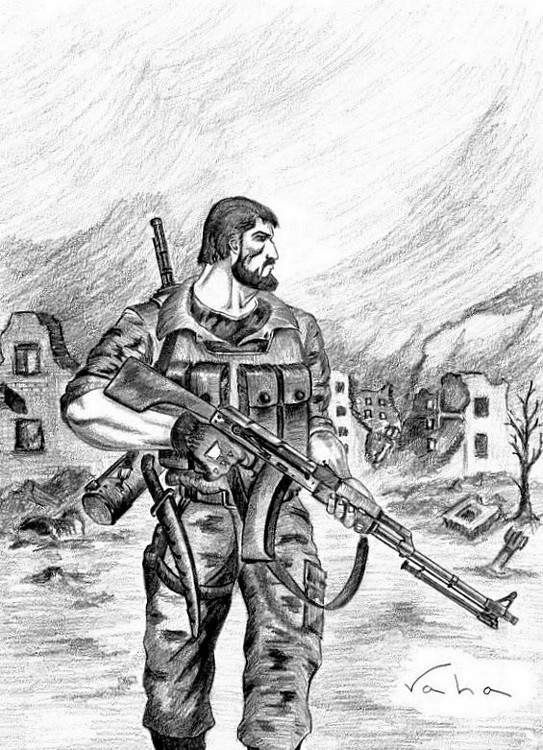 Чеченская война рисунки карандашом