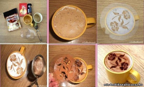Кофе с рисунком на пенке