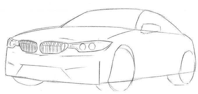 BMW m5 рисоваться