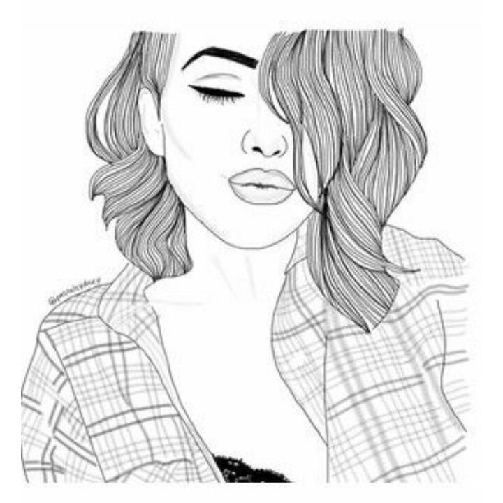 Рисунок девушки карандашом