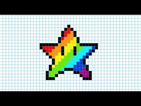 По клеточкам маленькие звездочка
