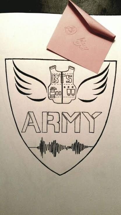 Рисовать АРМИ БТС