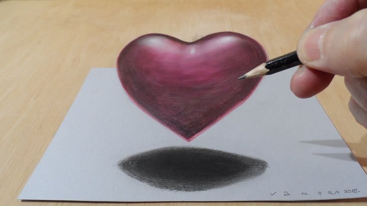 Сердце карандашом