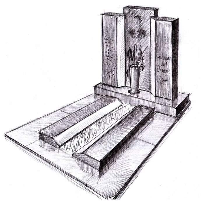 Рисунок памятника карандашом