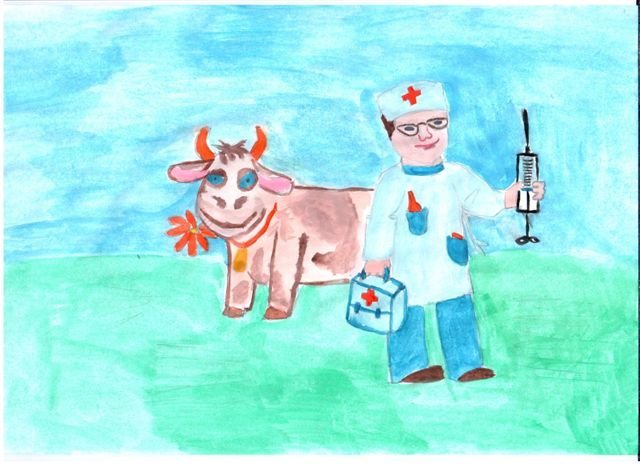 Рисунок на тему профессия ветеринар