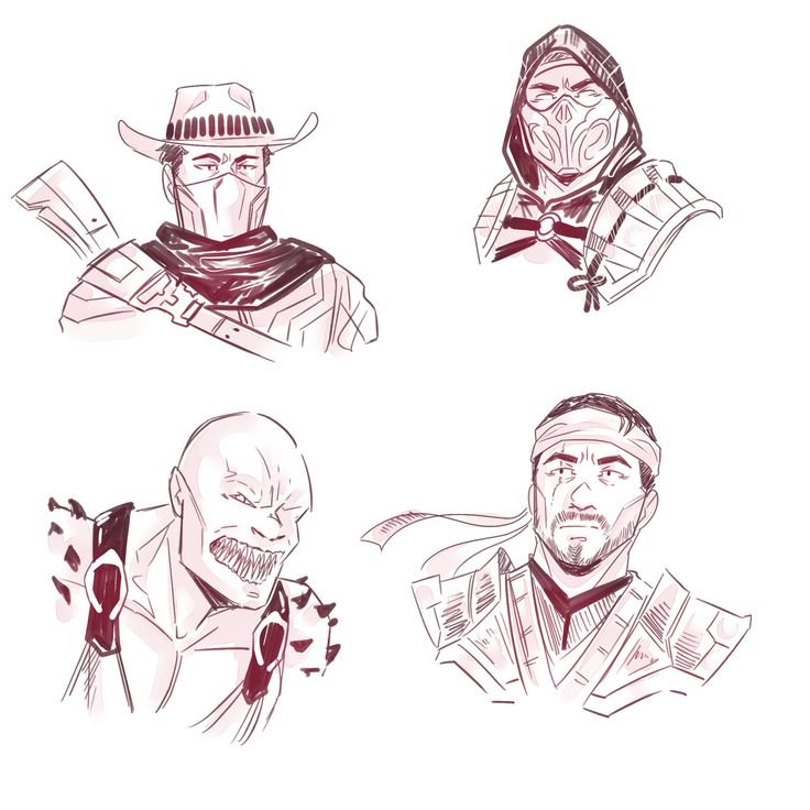 Скорпион Mortal Kombat рисунок