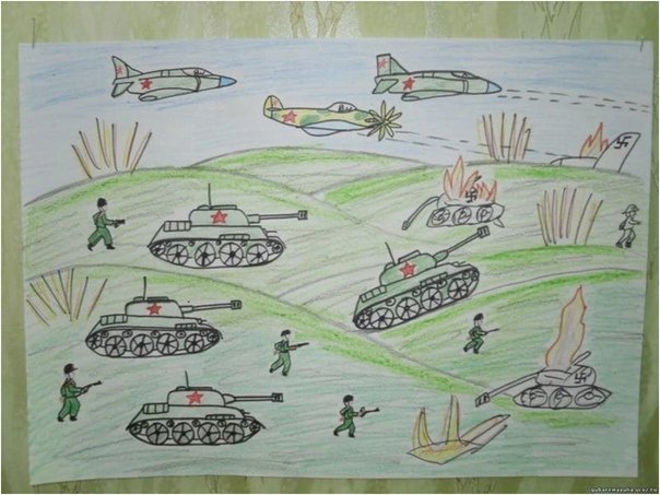 Рисунок на тему Военная тематика
