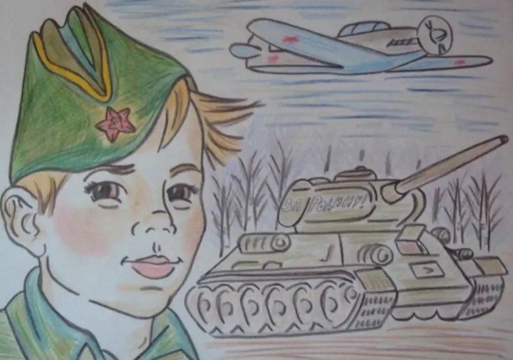 Рисунки на военную тему легкие