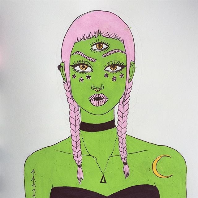 Инопланетянка рисунок