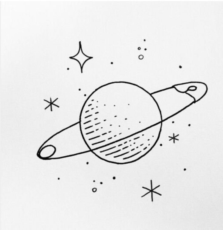 Рисунок космоса карандашом для срисовки