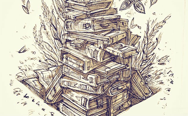 Стопка книг арт
