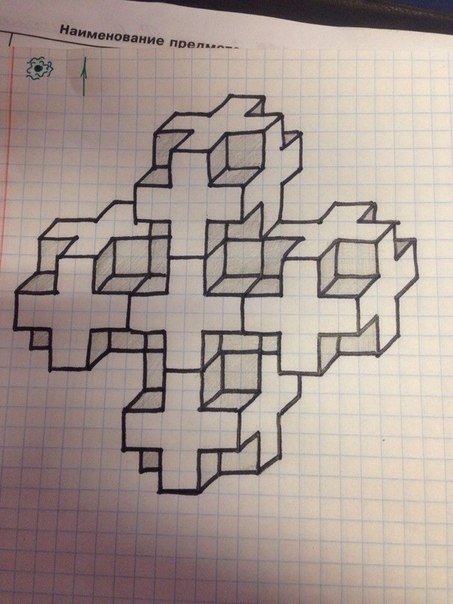 Рисунки по клеткам карандашом