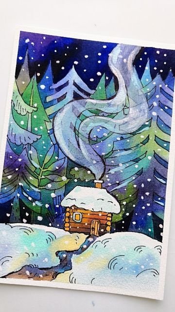 Рисунок на зимнюю тематику