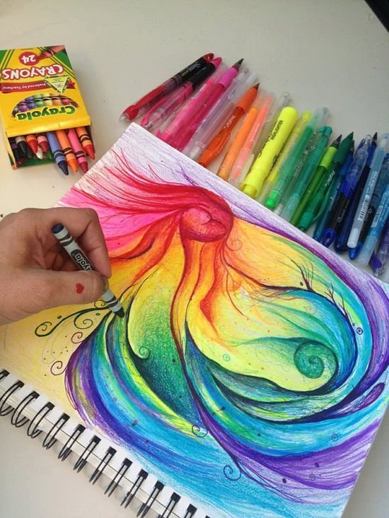 Рисунки разноцветные легкие