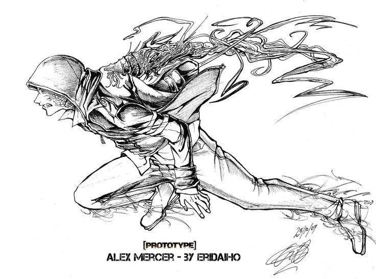 Алекс Мерсер рисунок