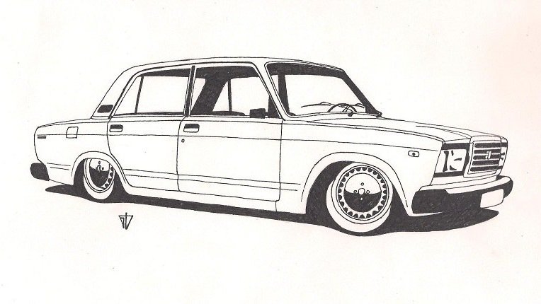 ВАЗ 2107 БК рисунок