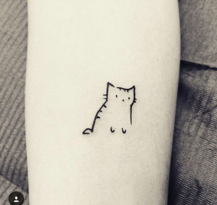 Мини тату кот