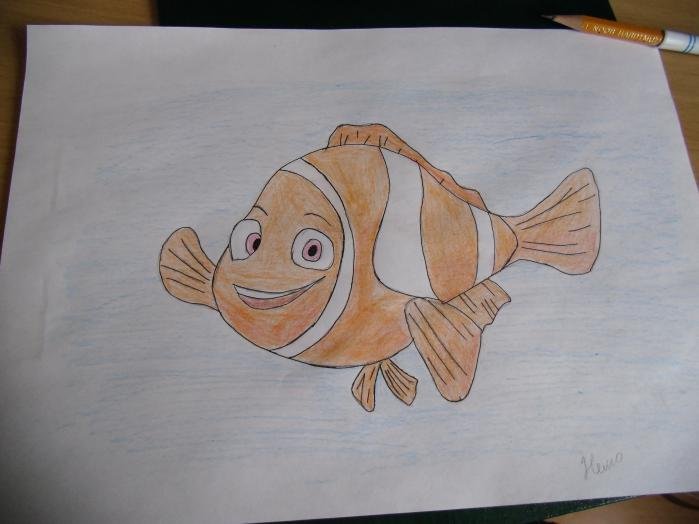Рыбка Немо нарисовать