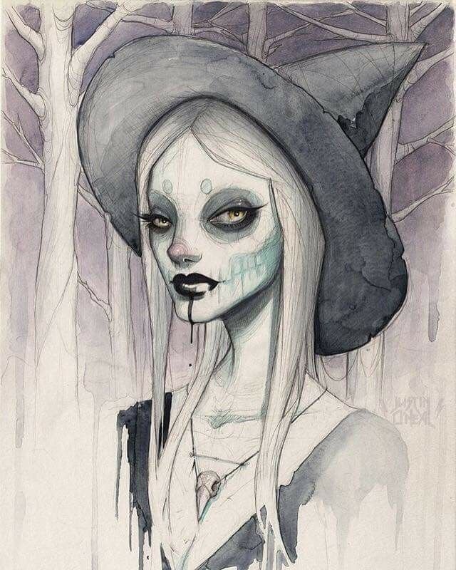Ведьма рисунок