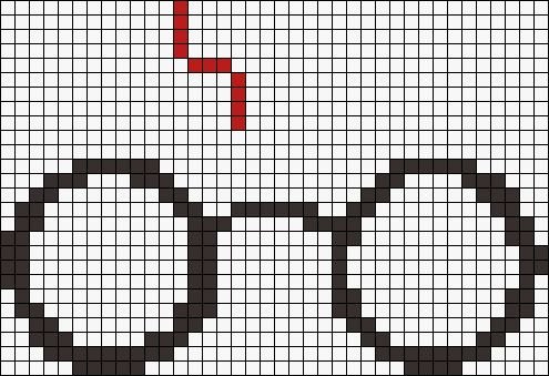 Рисунки по клеточкам очки