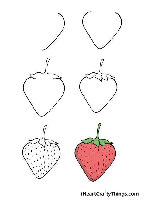 Клубника рисунок для срисовки