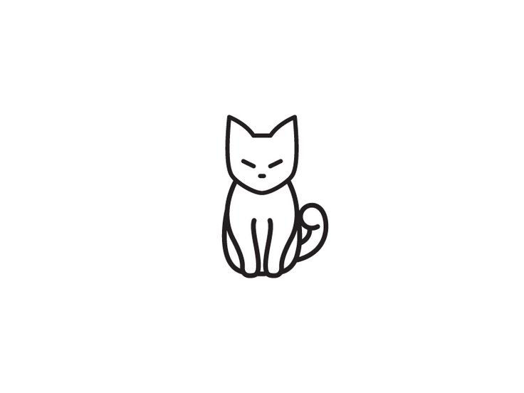 Котик Минимализм эскиз