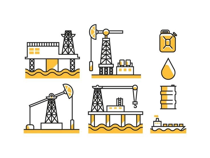 Нефтяная вышка вектор