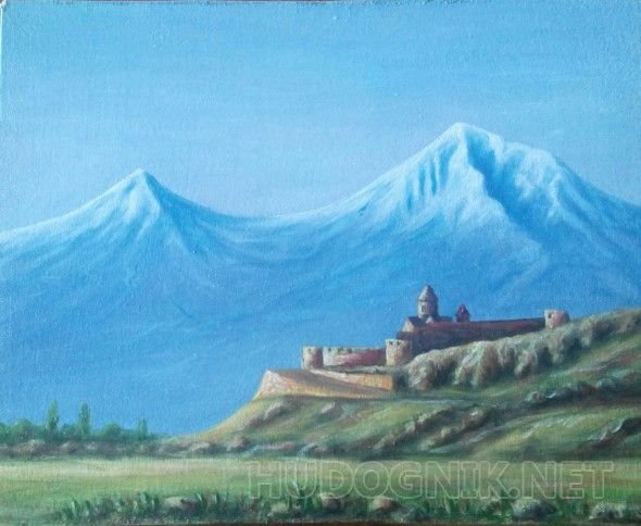 Барельеф Арарат горы хор Вирап